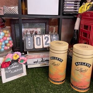 Baileys Irish Cream tins lot of two vintage